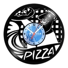 Relógio De Parede Em Disco De Vinil Decoração Cozinha Pizza -