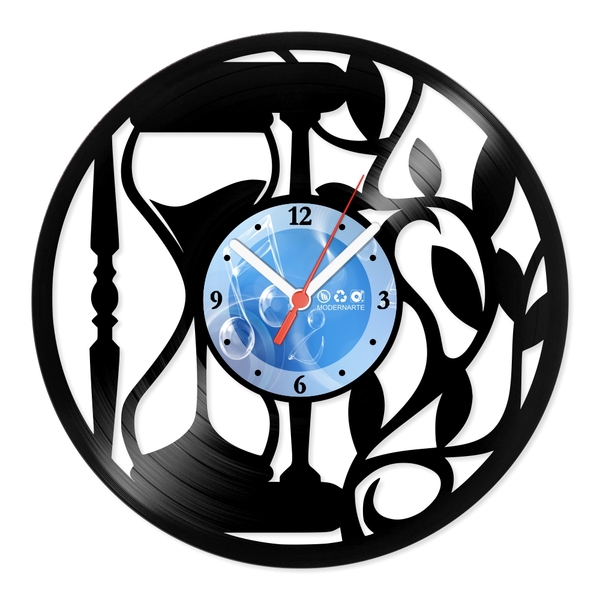 Relógio De Parede Em Disco De Vinil Decoração Diversos Ampulh