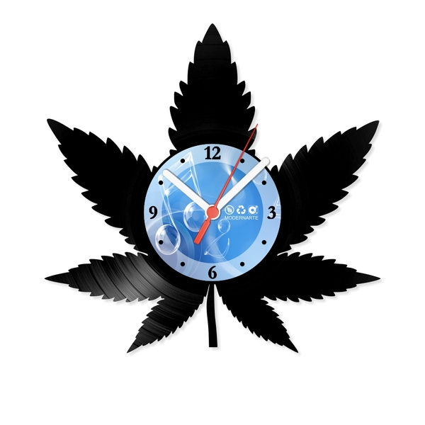 Relógio De Parede Em Disco De Vinil Decoração Diversos Cannab