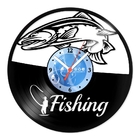 Relógio De Parede Em Disco De Vinil Decoração Diversos Fishin