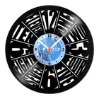 Relógio De Parede Em Disco De Vinil Decoração Números Inglês