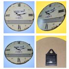 Relogio De Parede Em Madeira Com Numero Romano E Desenho Avião