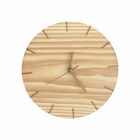 Relógio De Parede Em Madeira Minimalista Natural Com Detalhes