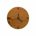 Relógio De Parede Em Madeira Rústico Cor Imbuia 28cm