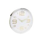 Relógio De Parede Em Plástico Lyor 30 5x4cm Branco Com Dourado
