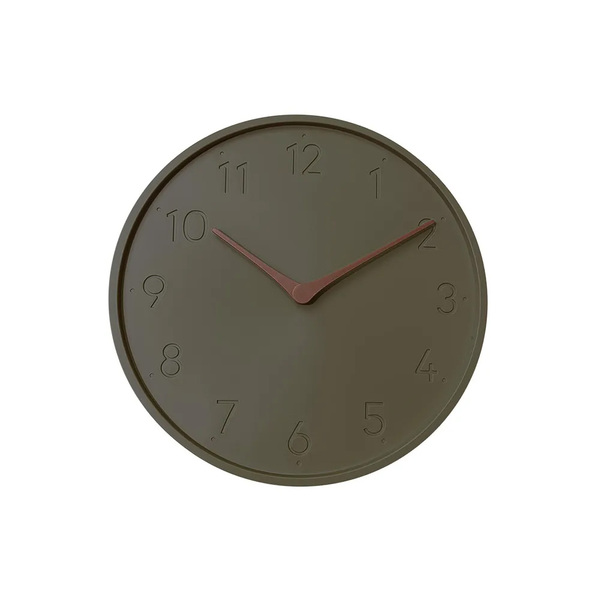 Relógio De Parede Em Polipropileno Cinza E Marrom 28cm Zq5020
