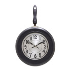 Relógio De Parede Frigideira Preta 48cm