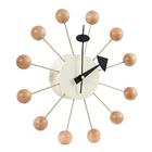Relógio De Parede George Nelson Ball Clock - Madeira Natural