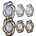 Relogio De Parede Grande 40cm Com Kit Espelho Decorativo 3 Pe