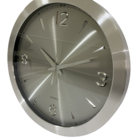 Relógio De Parede Grande Alumínio 35,5 X 35,5 Cm