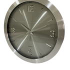 Relógio De Parede Grande Alumínio 35,5 X 35,5 Cm