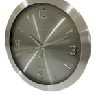 Relógio De Parede Grande Alumínio 35,5 X 35,5 Cm