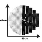 Relógio De Parede Industrial Madeira E Preto 40cm
