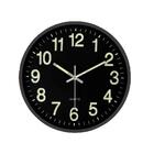 Relogio De Parede Luminoso Brilha No Escuro Fluorescente 30cm