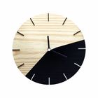 Relógio De Parede Minimalista Preto E Branco 28cm