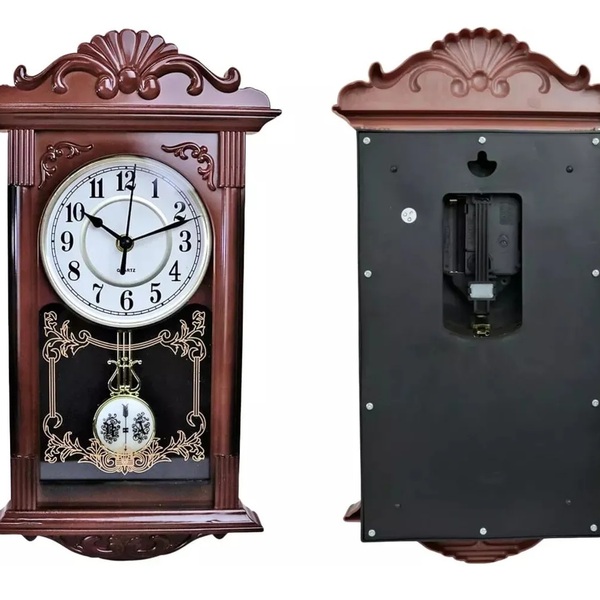 Relógio De Parede Pêndulo Modelo Antigo Vintage Retrô Pilha