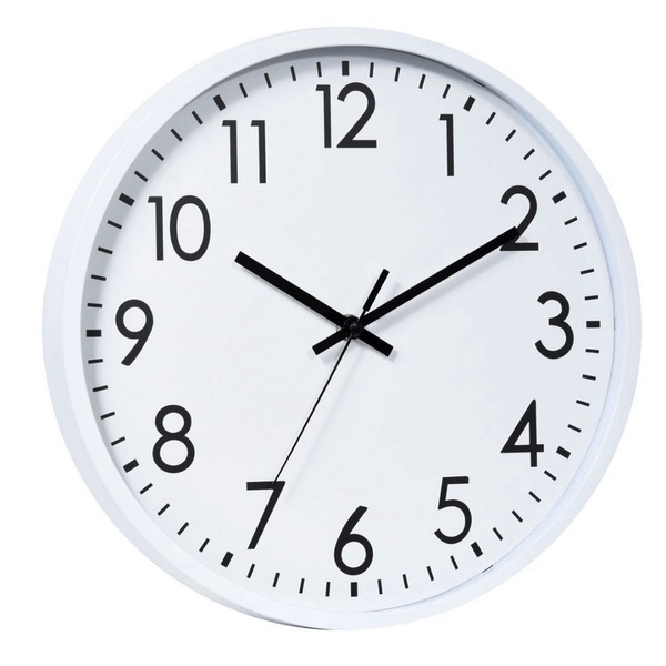Relógio De Parede Plástico Basic Branco 30 5 X 4 Cm