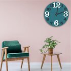 Relógio De Parede Premium Ágata Com Números Em Relevo Branco