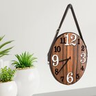 Relógio De Parede Premium Amadeirado Com Alça E Números Em Re