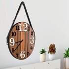 Relógio De Parede Premium Amadeirado Com Alça E Números Em Re