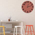 Relógio De Parede Premium Cobre Metálico Com Números Em Relev