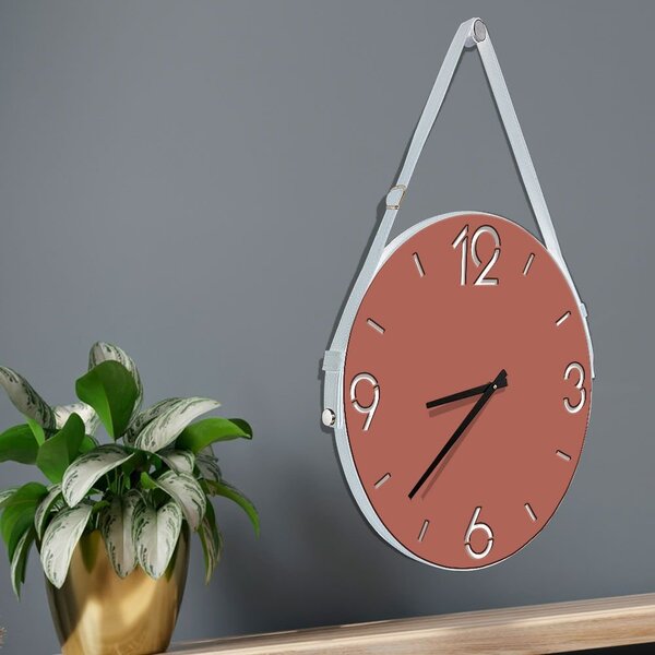 Relógio De Parede Premium Cobre Metalizado Com Alça E Números