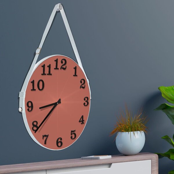 Relógio De Parede Premium Cobre Metalizado Com Número Em Rele
