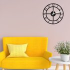 Relógio De Parede Premium Com Números Vazado Preto Ônix 50cm