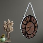 Relógio De Parede Premium Corten Com Alça E Números Romanos E