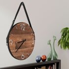 Relógio De Parede Premium Madeira Ripada Com Alça E Números V