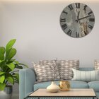 Relógio De Parede Premium Magma Petra Com Números Romanos Em