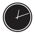 Relógio De Parede Premium Minimalista Preto Ônix Com Borda Br