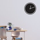 Relógio De Parede Premium Minimalista Preto Ônix Com Borda Br