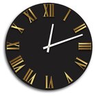 Relógio De Parede Premium Preto Ônix Com Números Em Relevo Ac