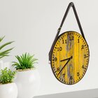 Relógio De Parede Premium Vintage Amarelo Pátina Com Alça 50c