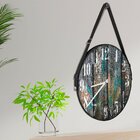 Relógio De Parede Premium Vintage Colorido Com Alça 35cm Preto