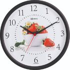 Relógio De Parede Preto Cozinha Morango Herweg 6693-34