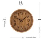 Relogio De Parede Redondo Wood 25cm 1539 Lyor