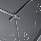 Relógio De Parede Requinte Cromado Cinza E Prata Luxo 30cm