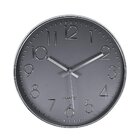 Relógio De Parede Requinte Cromado Cinza E Prata Luxo 30cm