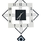 Relógio De Parede Retrô Vintage Preto E Branco Pendente 60cm