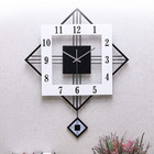 Relógio De Parede Retrô Vintage Preto E Branco Pendente 60cm