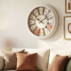 Relógio De Parede Vazado Branco Decoração Paris Rustico 40cm