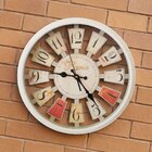 Relógio De Parede Vazado Branco Decoração Paris Rustico 40cm