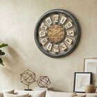 Relógio De Parede Vazado Envelhecido Elegante Rustico 35cm