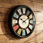 Relógio De Parede Vazado Preto Decoração Vintage Retrô 40cm