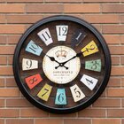 Relógio De Parede Vazado Preto Decoração Vintage Retrô 40cm