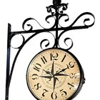 Relógio De Parede Vintage Dupla Face Retro Estação De Trem