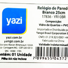Relógio De Parede Yazi 25cm Branco