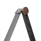 Relogio Decorativo Adnet Marrom Alça Corino Preta Mostrador B